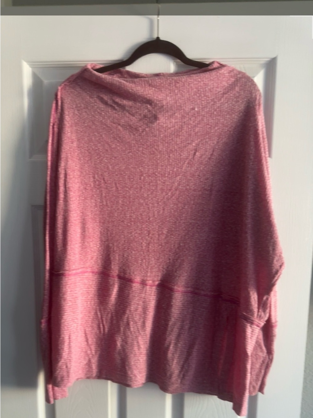 Free People Long Sleeve Pink Heathered Tunic Top